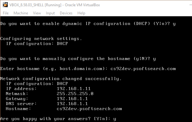 Enable DHCP and Configure Hostname