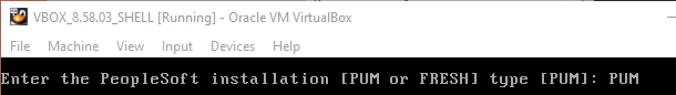 Choose PUM  installation type