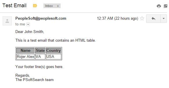 PeopleCode HTML Email