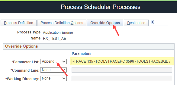 Trace Application Engine Program