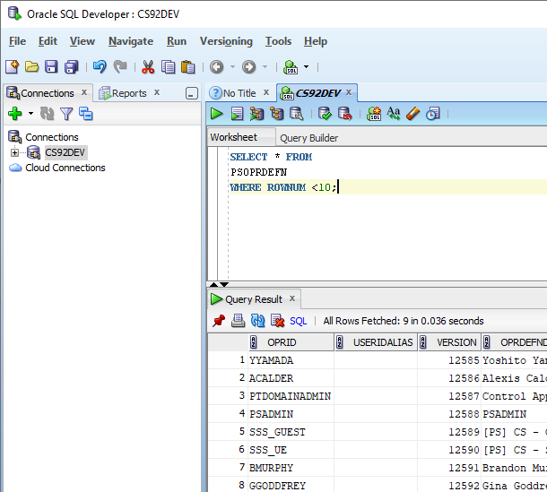 Run sample query