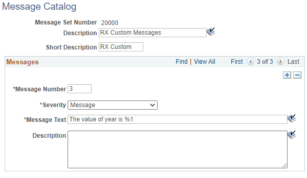 Message Catalog Bind Variables