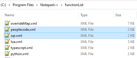 Notepad++ PeopleCode Language file