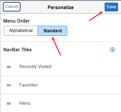 Change Navbar Menu Order