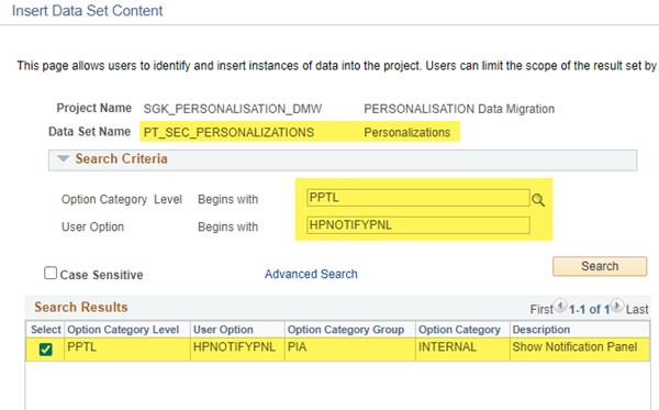 Migrating PeopleTools Personalisations