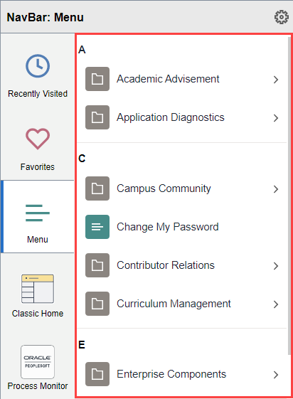 NavBar Menu Alphabetical Sort