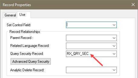 Query Security Record Property